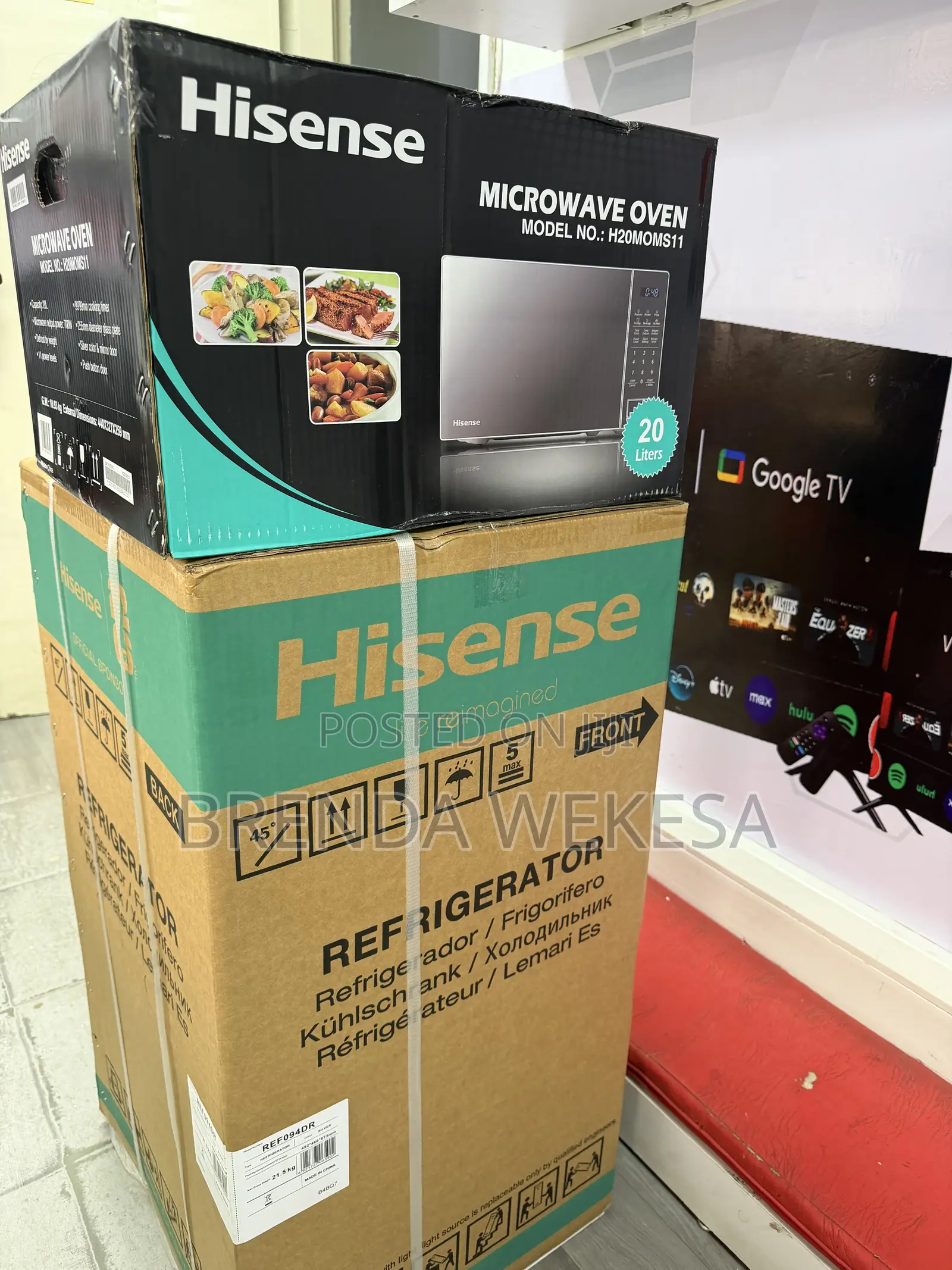 Hisense 94l Single Door Fridge Ref094dr 20l Microwave Oven H20moms11
