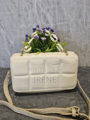 Gold And White Sling Bag