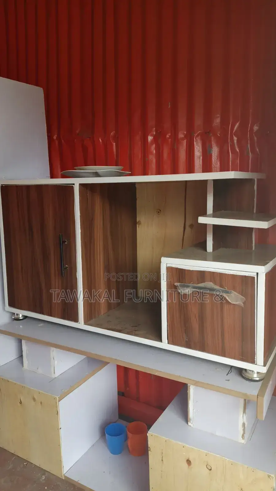 White and Brown Tv Stand