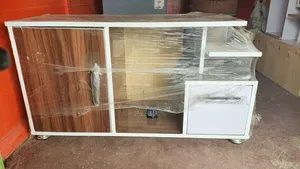 White and Brown Tv Stand