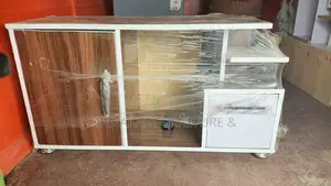 White and Brown Tv Stand