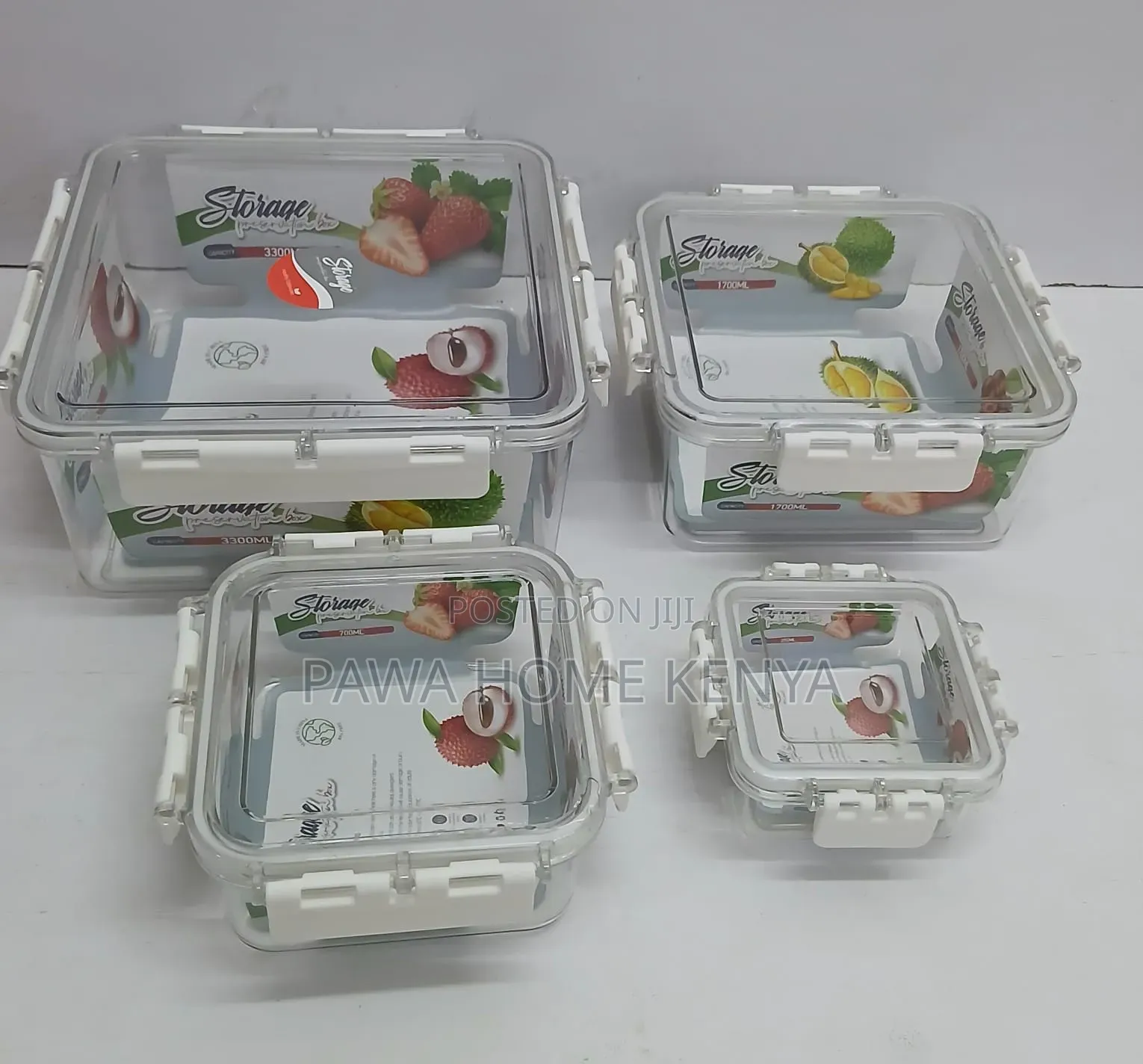 4 in 1 Transparent Airtight Pantry Boxes
