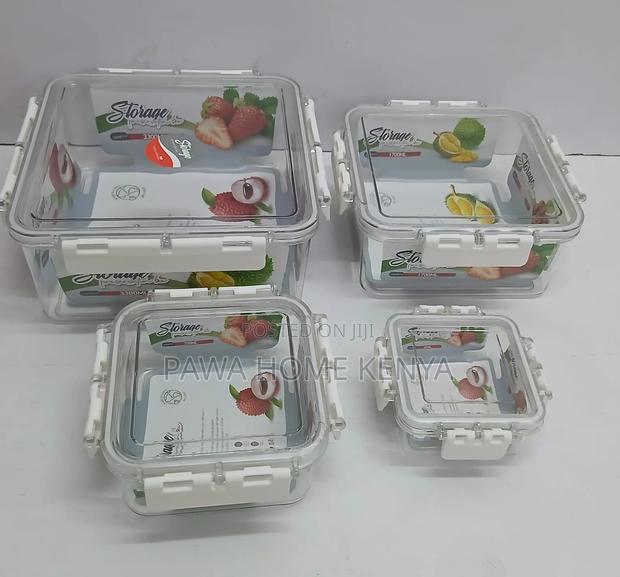 4 in 1 Transparent Airtight Pantry Boxes - thumbnail 2