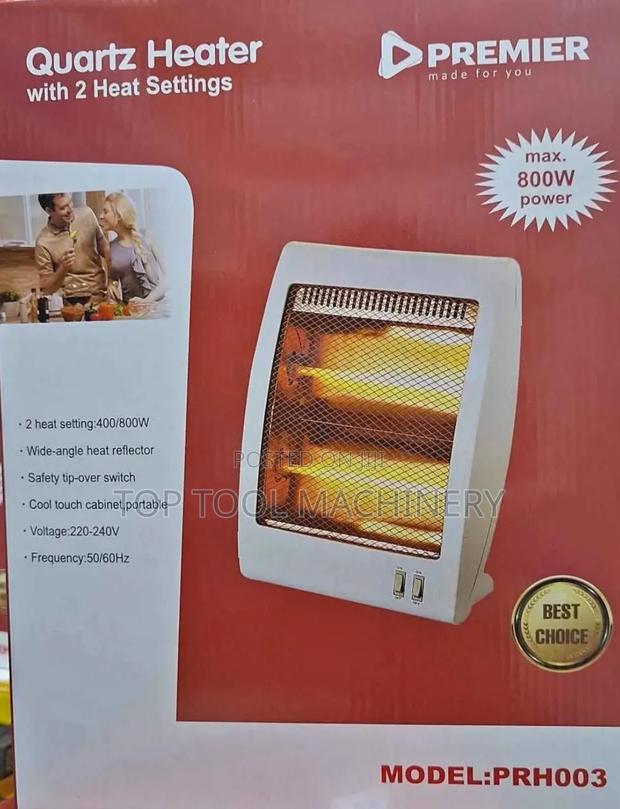 Portable Premier 800w Quartz Room Heater