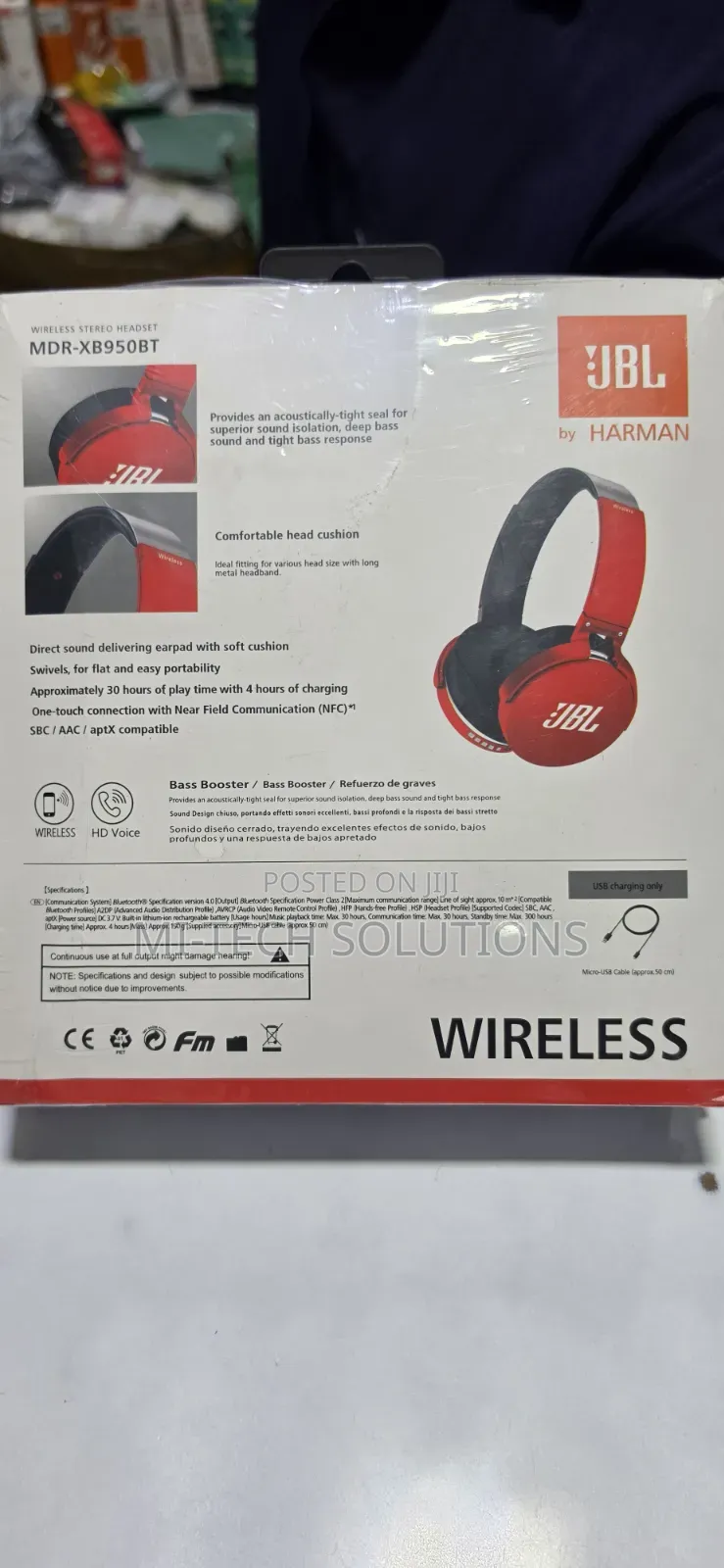 JBL Wireless/Wired Bluetooth Headphones