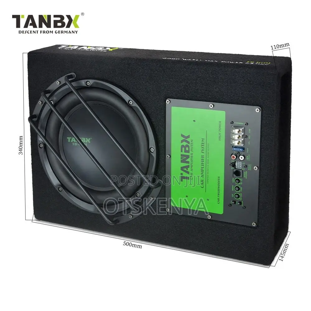 Tanbx Car Underseat Subwoofer With Basspronano - 10 Inch Powerful Bass