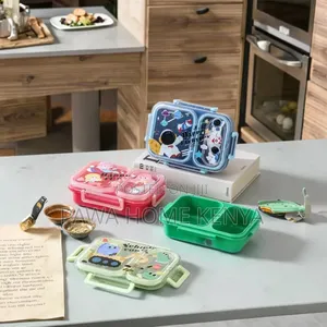 2-Compartment Bento Lunch Box With Spoon
