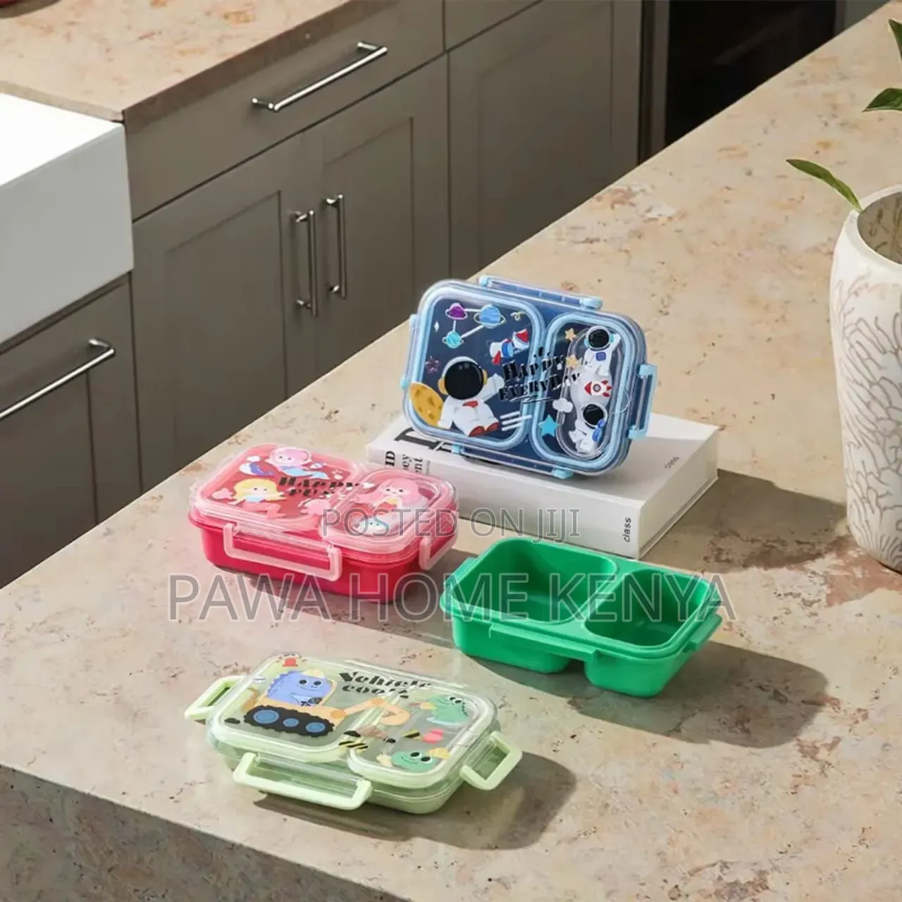 2-Compartment Bento Lunch Box With Spoon