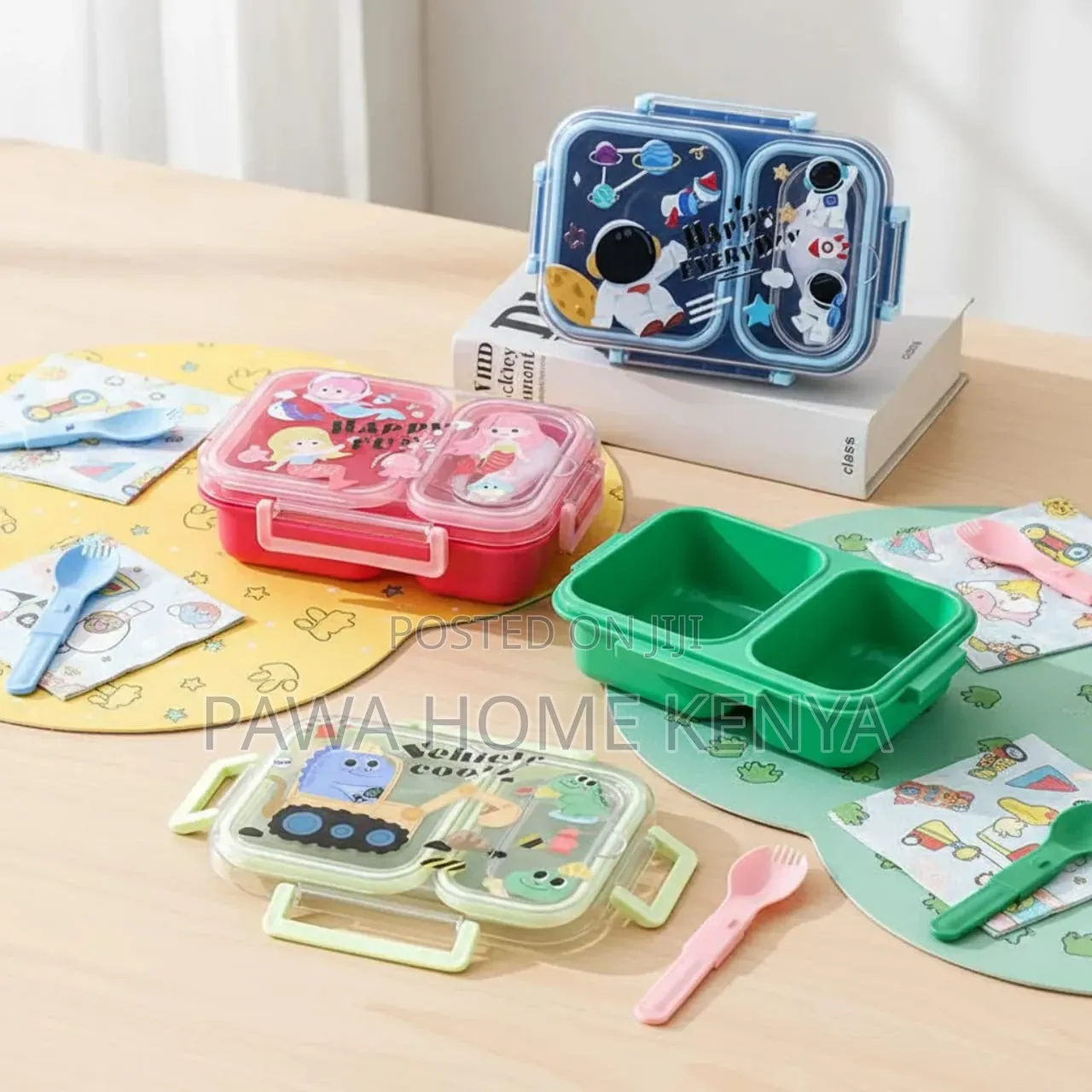 2-Compartment Bento Lunch Box With Spoon