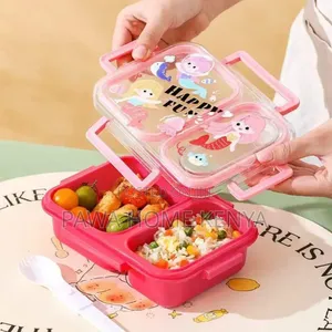 2-Compartment Bento Lunch Box With Spoon