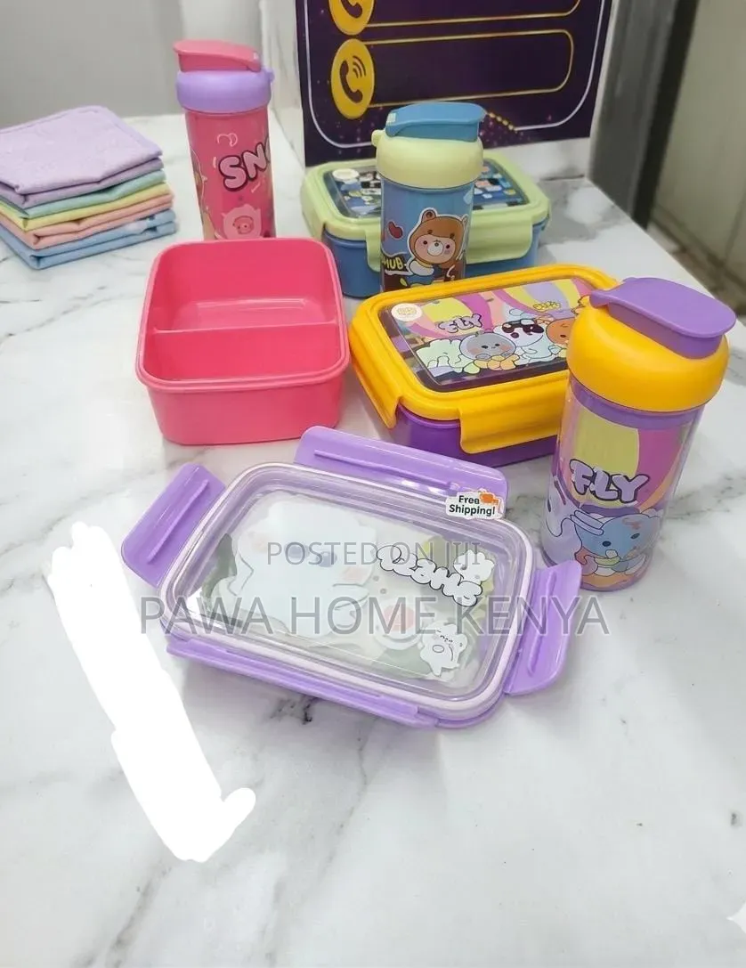 2 Compartment Lunch Box Set