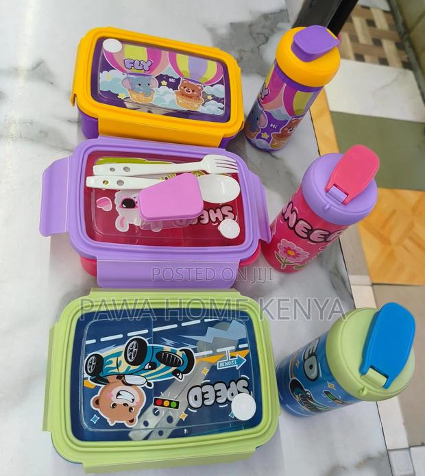 2 Compartment Lunch Box Set