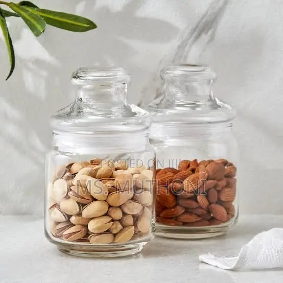 *A Set of 3 Glass Airtight Storage Jars