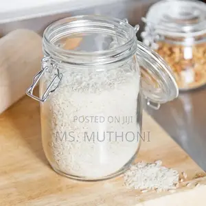 3l Glass Storage Jar W/ Airtight Clip-Top Lid to Preserve Freshness.