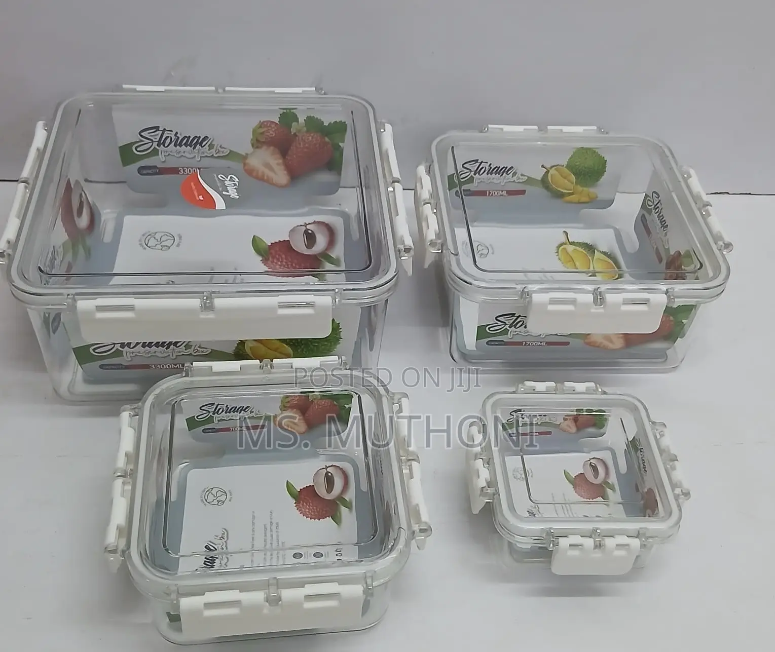 4 PCS Airtight Meal Prep / Pantry Containers Set