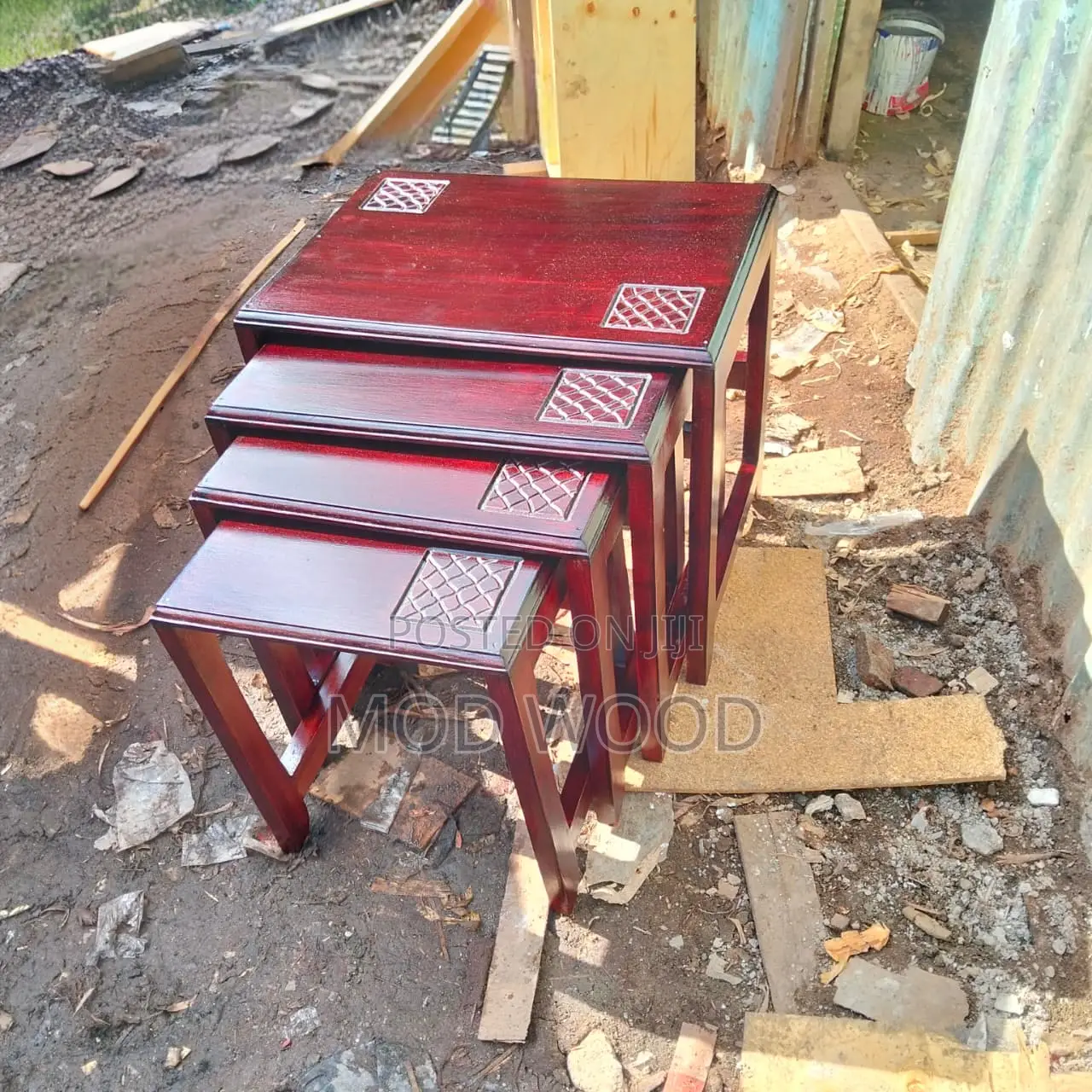 Heritage Craft Compact Nesting Tables Set
