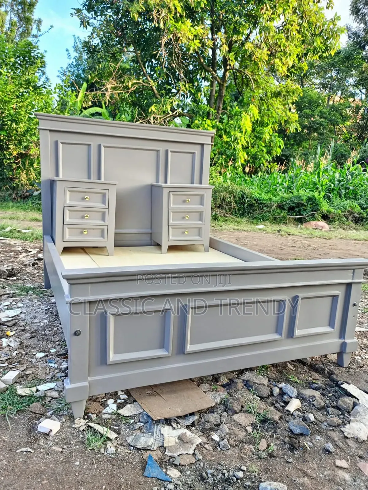 5x6 Wooden Bed With Sidebed Drawers.