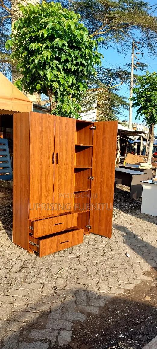 Wardrobe Dark Walnut 4×6ft With Doors - thumbnail 2