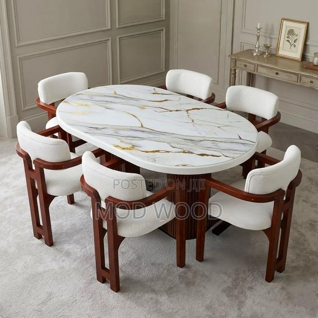 Marble Crest Modern 6-Seater Dining Set Collection