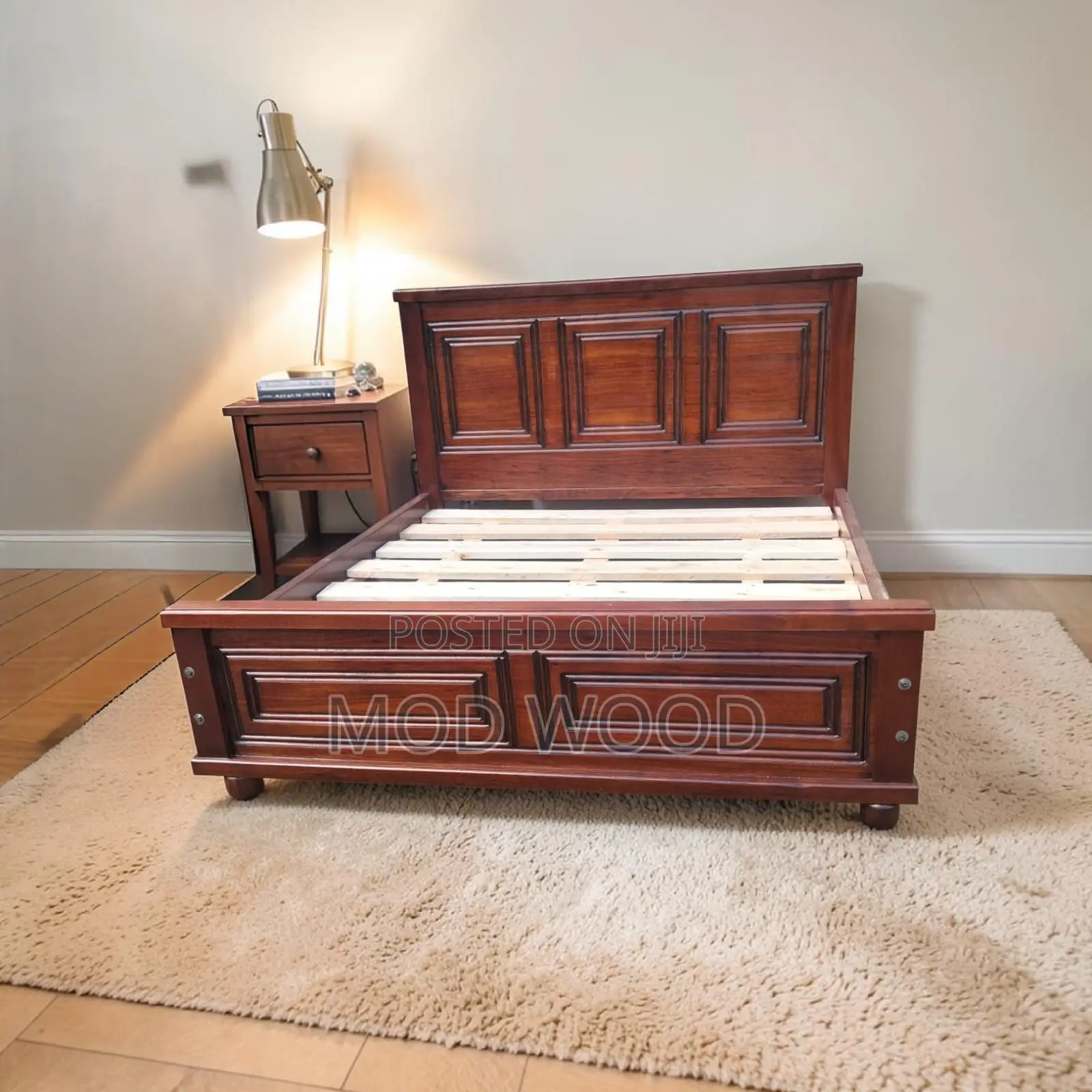 Heritage Panel Solid Wood 6ft by 6ft Bed Frame