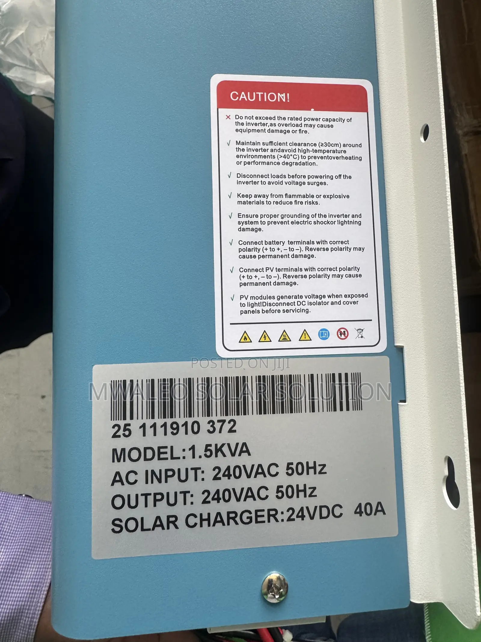 Snadi Inverter 1.5kva 24vdc 40a