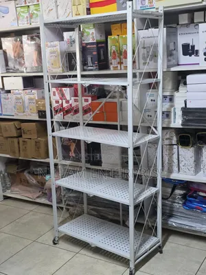 *5 Tier Foldable Movable Metallic Storage Rack*