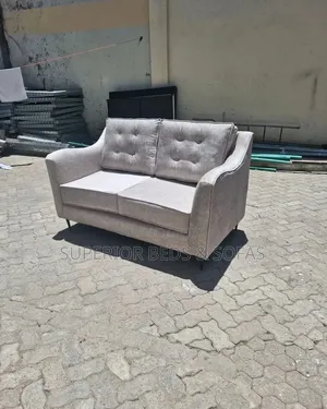 2 Seater Grey Loveseat Sofa: Payment on Delivery