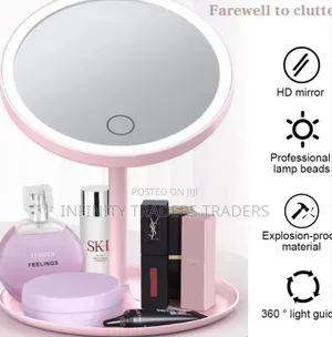 Led Make Up Mirror Storage Tray