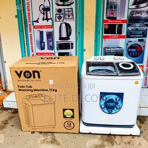 Von 11kg Twin Tub Semi-Automatic Washing Machine – Powerful Wash