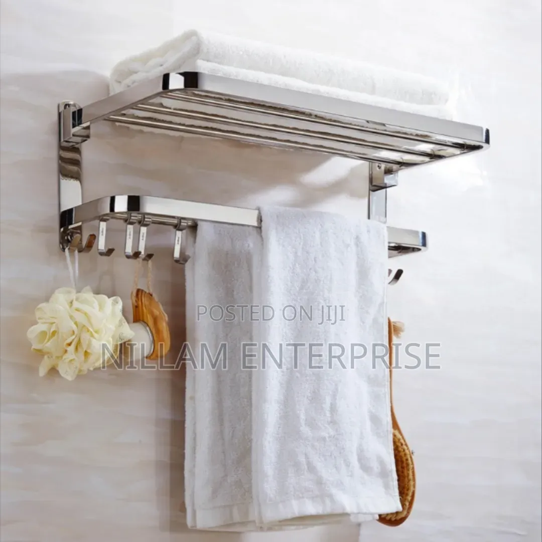 Premium Heavy Duty Bathroom Wall Mounted Towel Rack