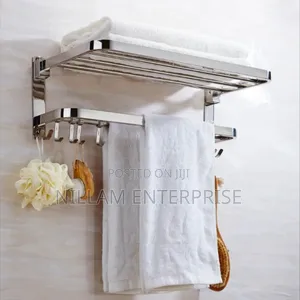Premium Heavy Duty Bathroom Wall Mounted Towel Rack