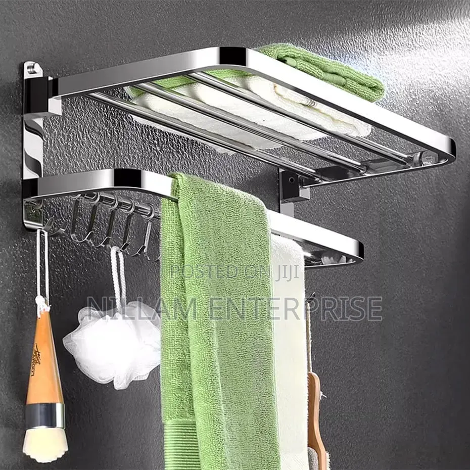 Premium Heavy Duty Bathroom Wall Mounted Towel Rack