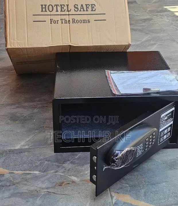 Digital Electronic Hotel Home Safe Box With Key And Pin