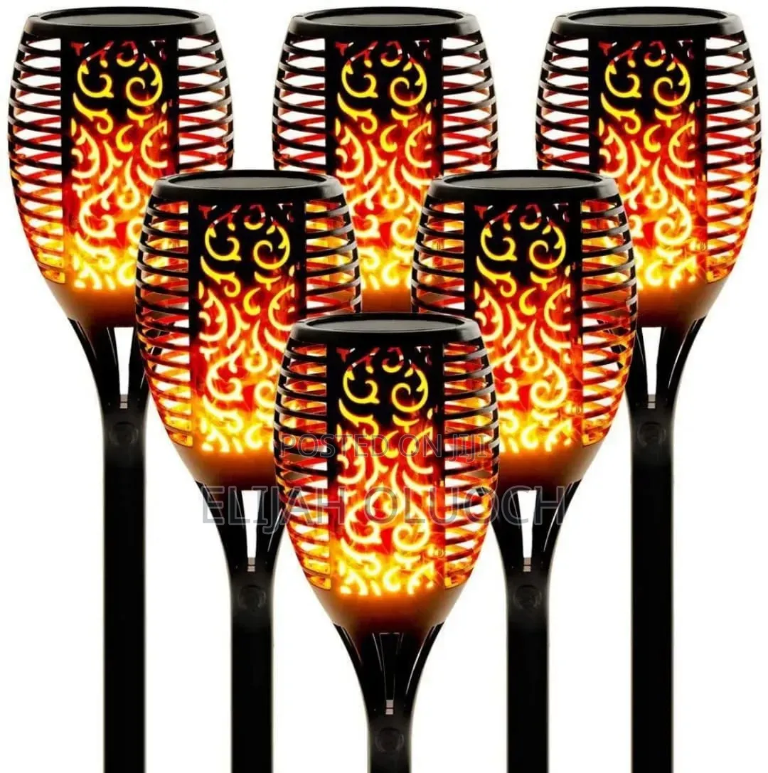 *6pcs Mini Led Solar Flame Flickering Lights* Waterproof Outdoor