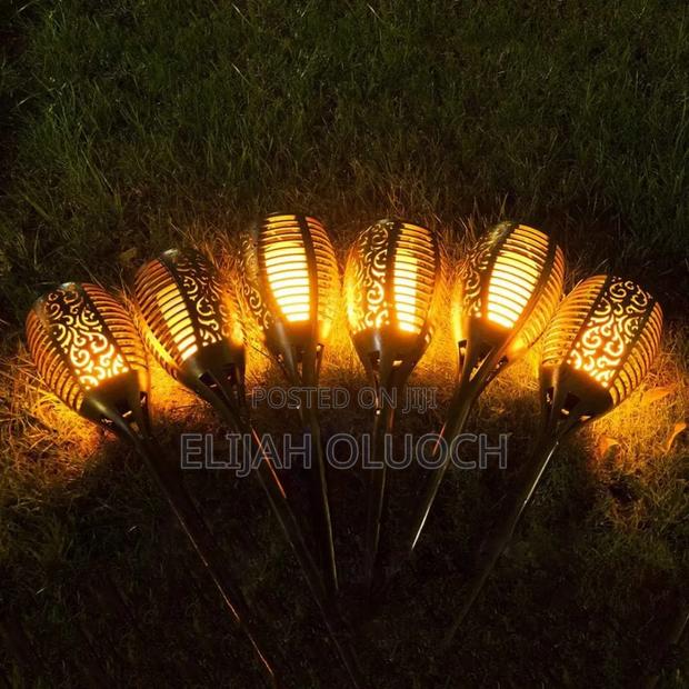 *6pcs Mini Led Solar Flame Flickering Lights* Waterproof Outdoor - thumbnail 2