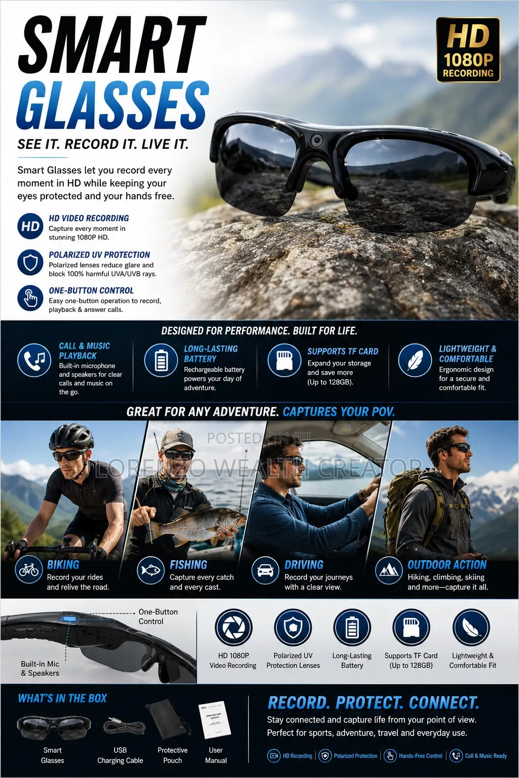 Smart Glasses That Records in Hd