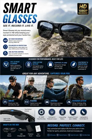 Smart Glasses That Records in Hd