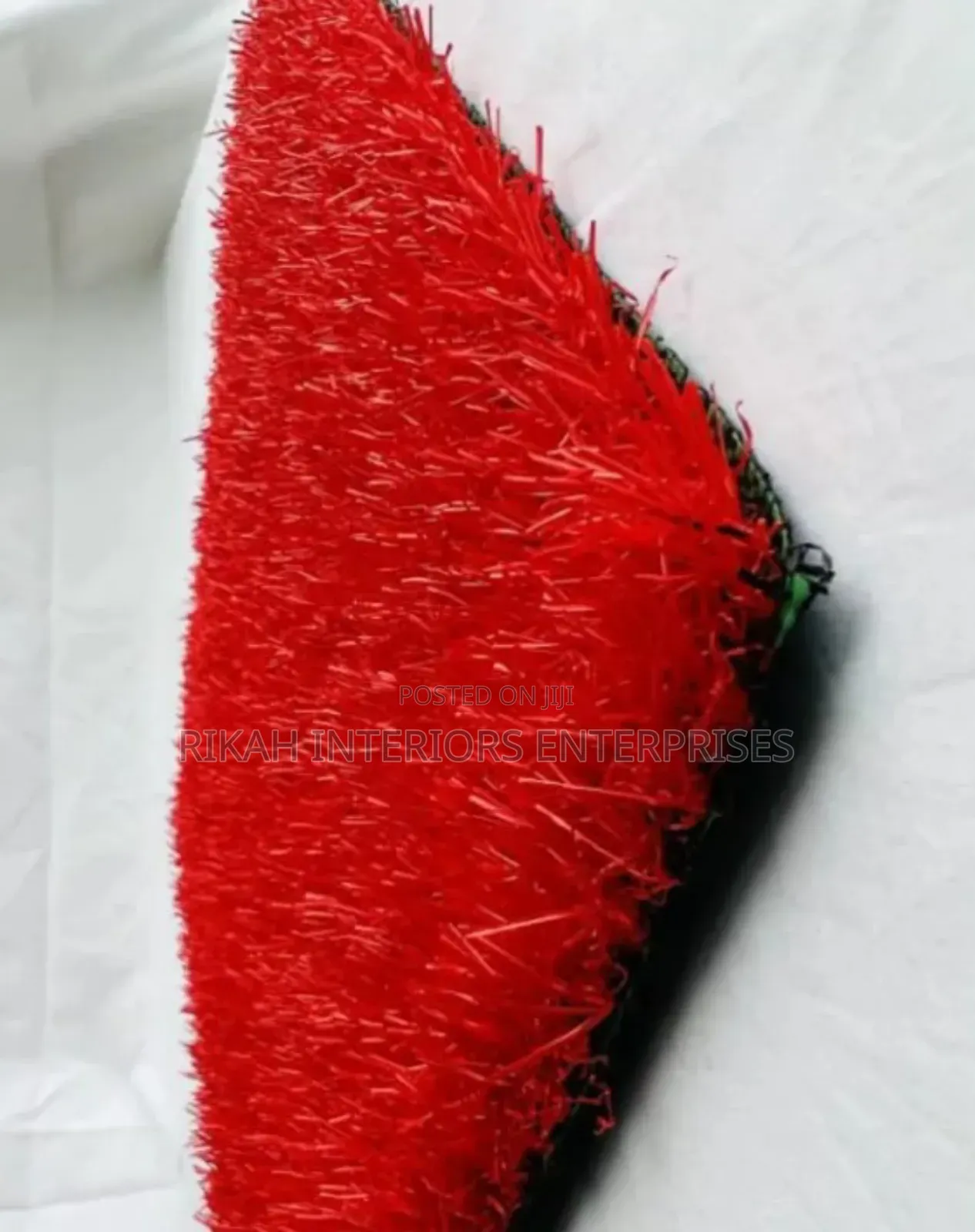 High Density Red Grass Carpets Grass Carpets Environmental Friendly