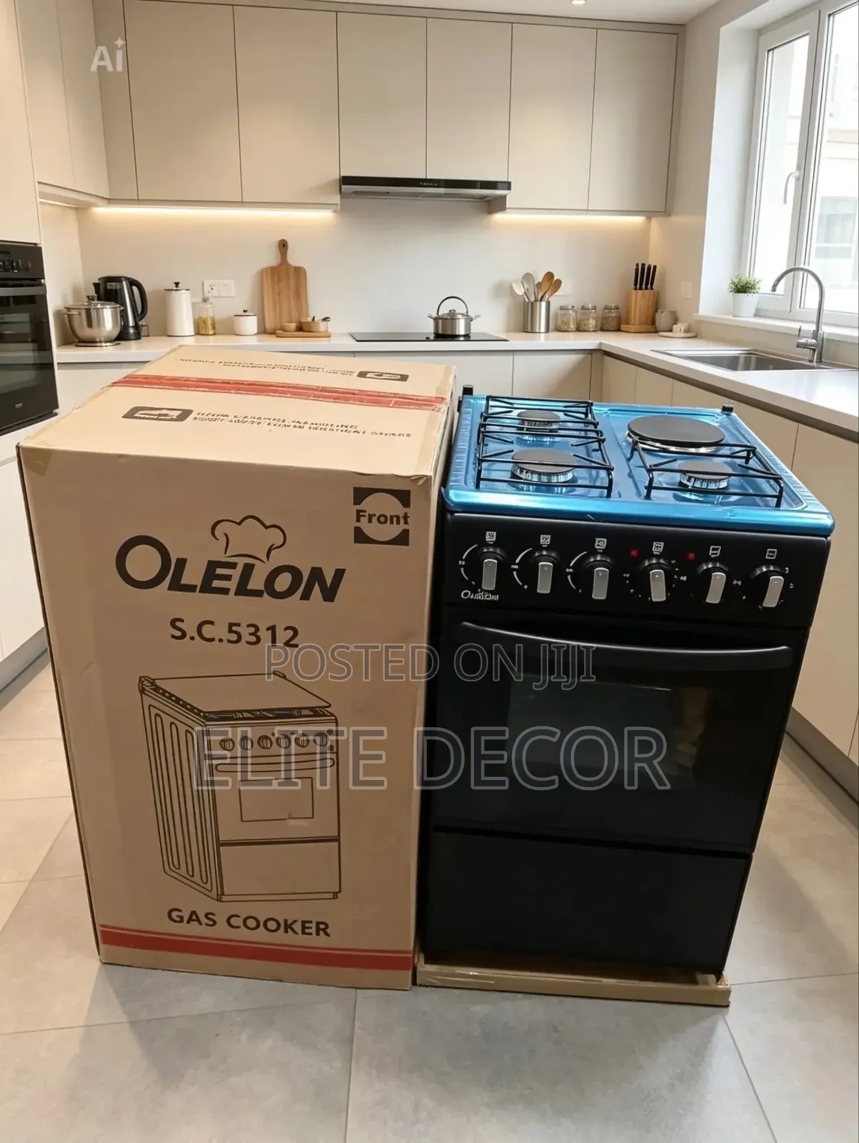 Olelon 50×55 3g+1e Standing Cooker With Electric Oven