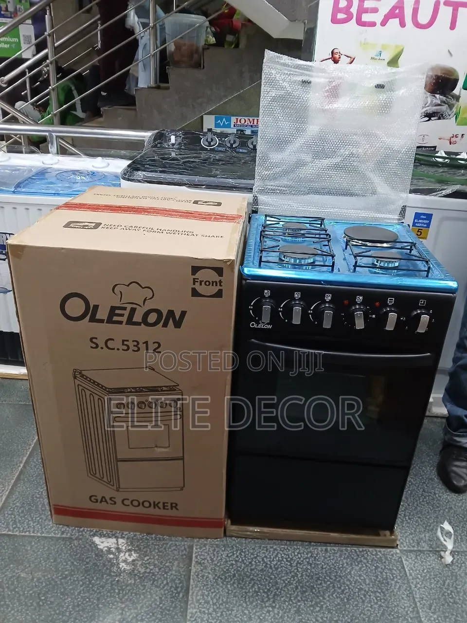 Olelon 50×55 3g+1e Standing Cooker With Electric Oven