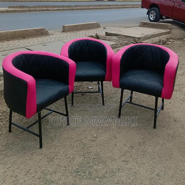 Salon Manicure Seats, Black and Pink 