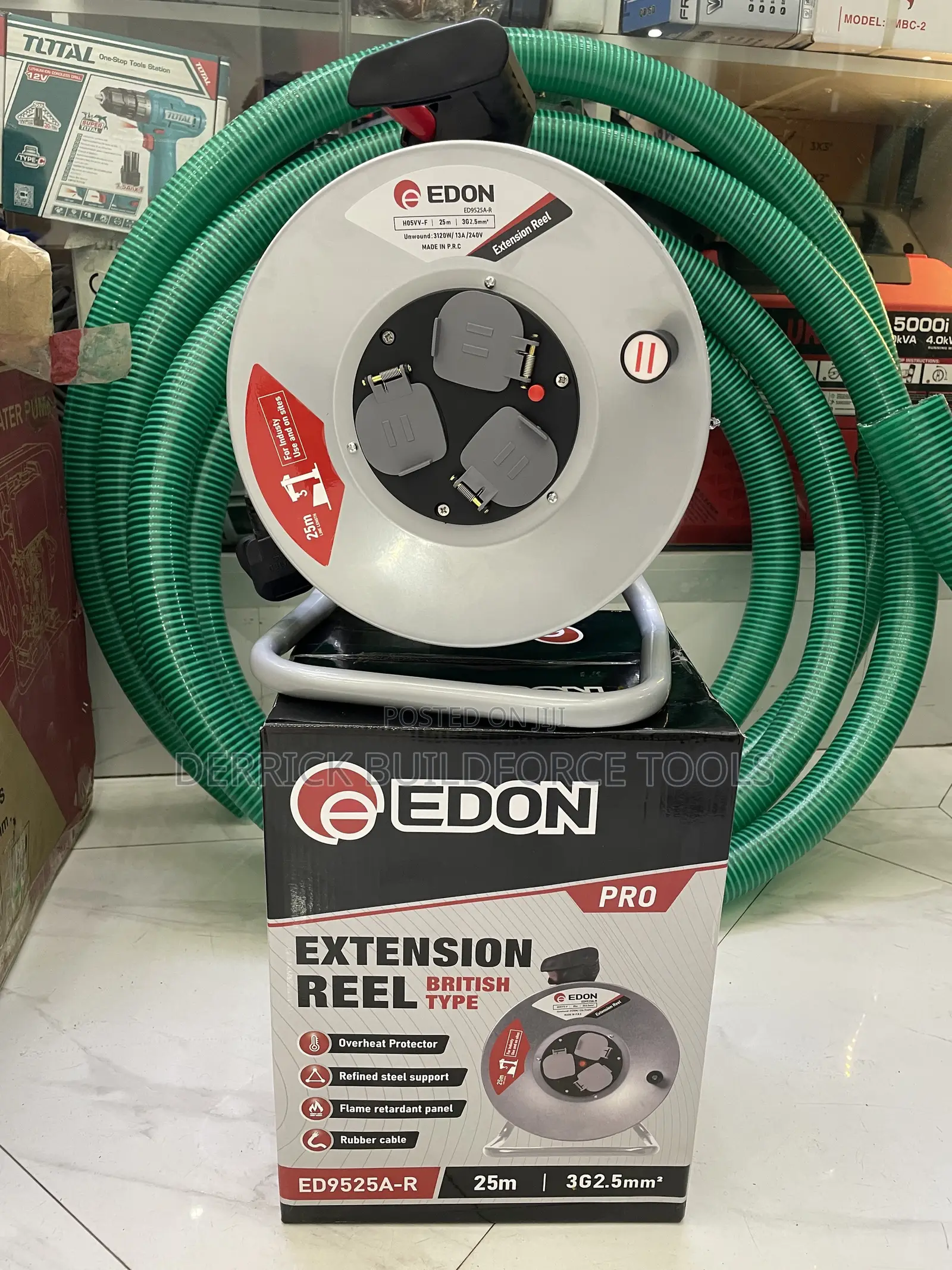 Edon 2.5mm X 25m Extension Cable Reel