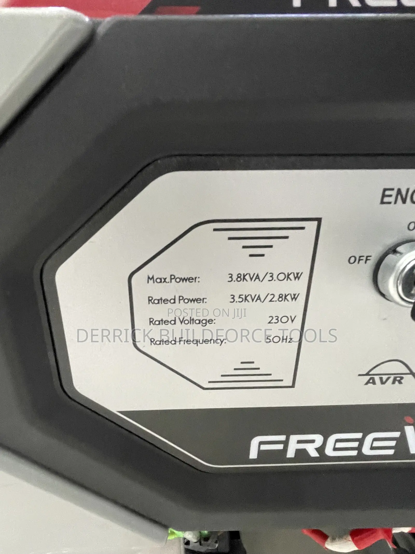 Freevel 3.5kva Petrol Powered Key Start Generator