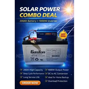 Solar Battery 200ah + Power Inverter +Charge Controller(Energy Saver