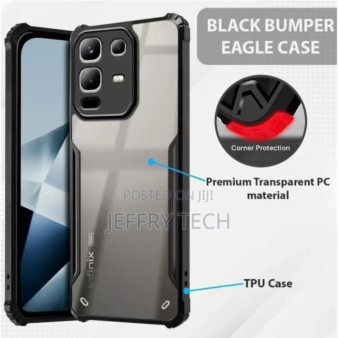 Infinix Note 50 Pro Transparent, Clear and Colorless With Black Edges