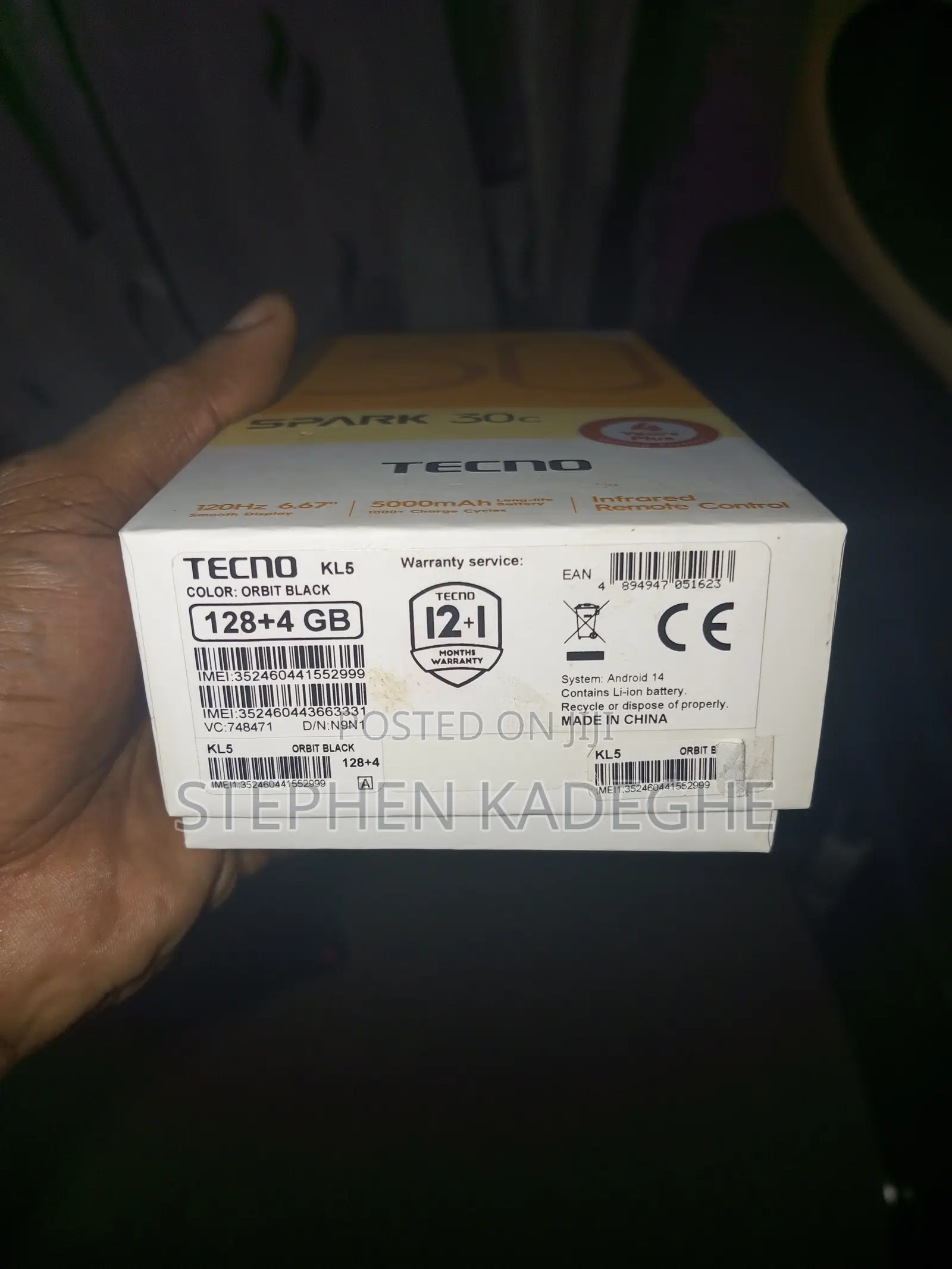 Tecno Spark 30C 128 GB Black