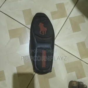 Polo Black Leather Loafer Shoes.