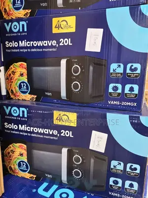 Solo Microwave Oven - 20 Litres Analog Settings Microwave - Black