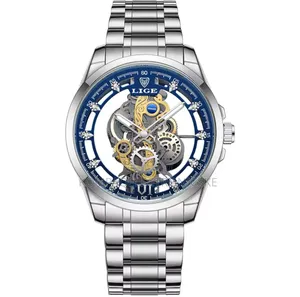 Lige Skeleton Design Gent's Executive Designer Fashion Watches