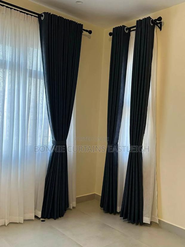 Nice Looking Grey Curtains and Sheers - main view